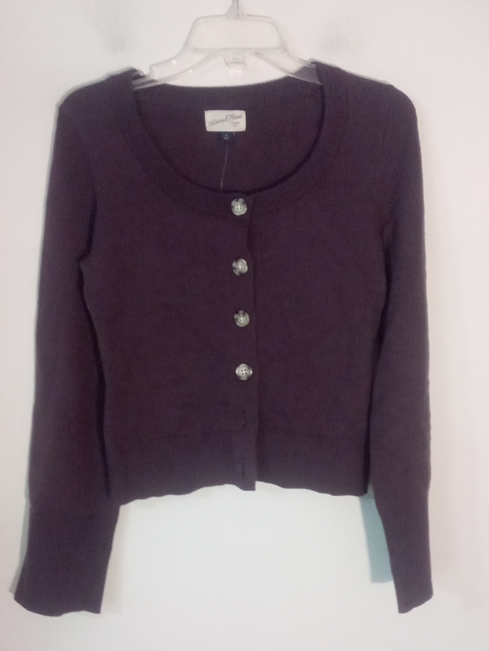 * Universal Thread Button Front Cardigan Sweater Purple XS NWT $35 Eggplant